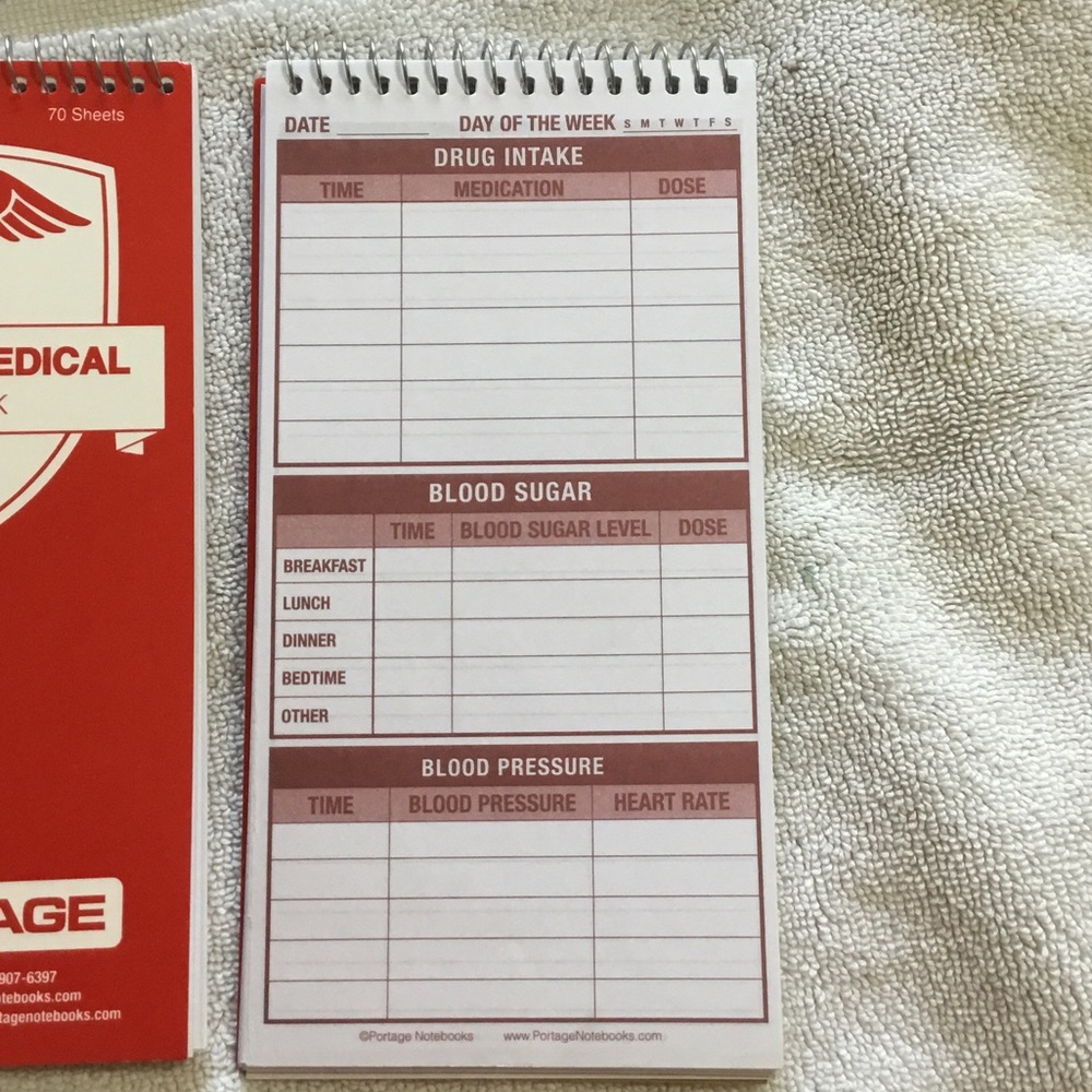 Two Red Personal Medical Notebook - Picture 2 of 2